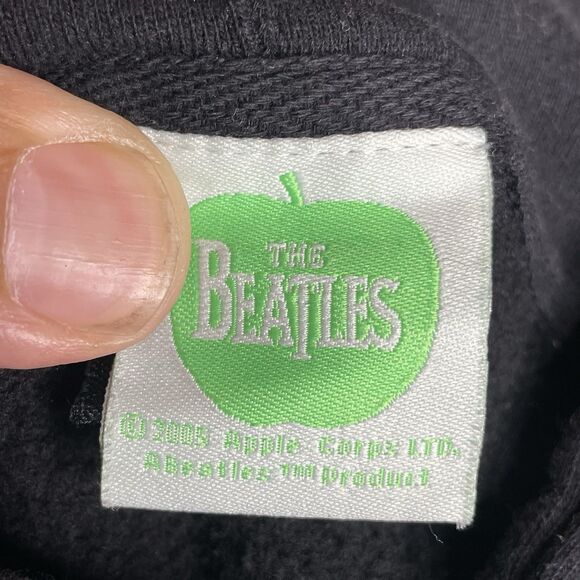 Vintage The Beatles Hoodie Adult Medium Black Apple Corp Y2K 2005 - Picture 3 of 4